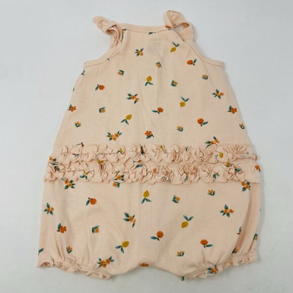 Carters Baby Girls Size 12 Months 3 Piece Sunflower Floral Solid Romper Set 1848 - Picture 3 of 8